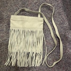 Margot Genuine Leather Fringe Shoulder Bag